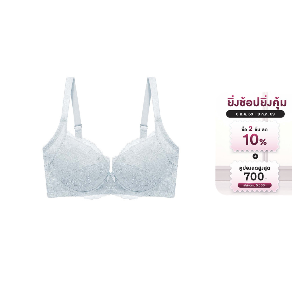 Triumph เสื้อชั้นในมีโครงคัพทรงแบบบาง รุ่น Young Simply Sculpt Blossom 2.0 WP รหัส 10223609 สีเทา 3647