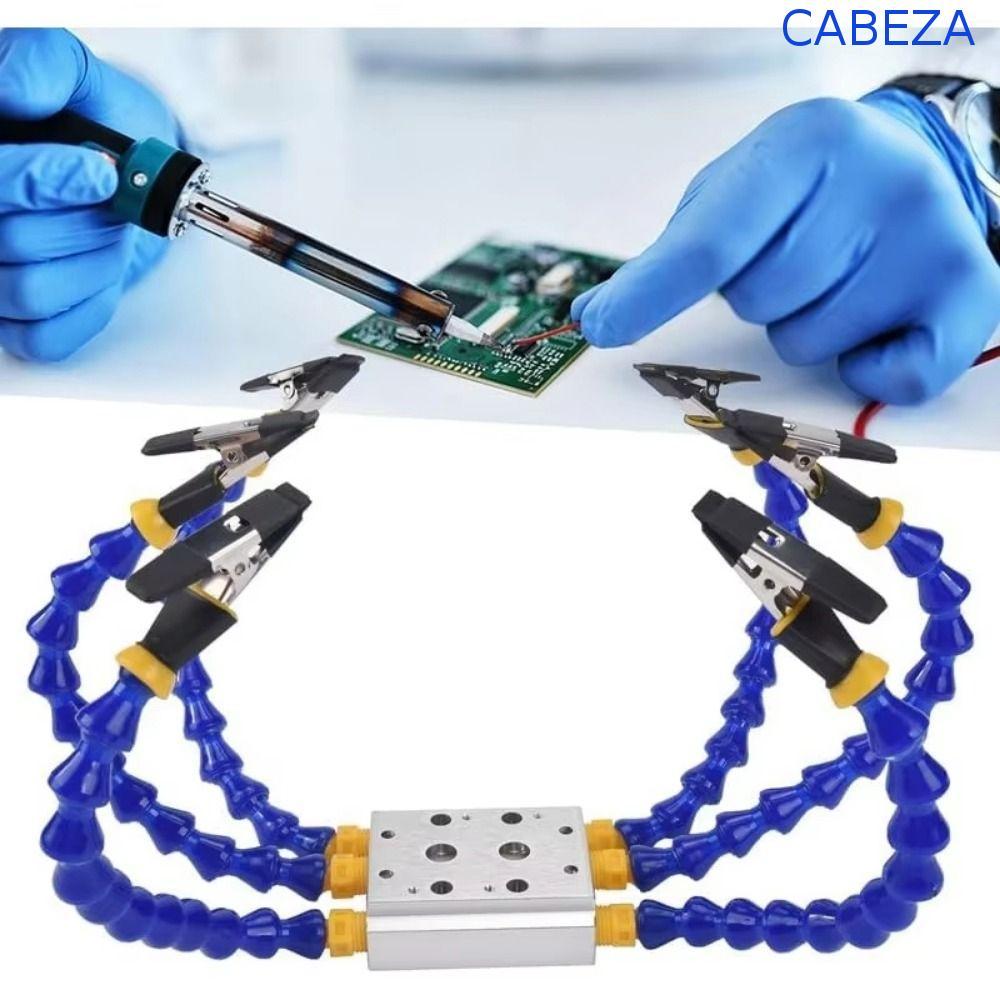 แคลมป์โต๊ะเชื่อม CABEZA, การออกแบบปลาหมึกยักษ์แขนยืดหยุ่นบัดกรีช่วยมือ, ฐานอลูมิเนียมปรับ 1-6 แขนสถานีติดตั้งเชื่อมงานความแม่นยํา