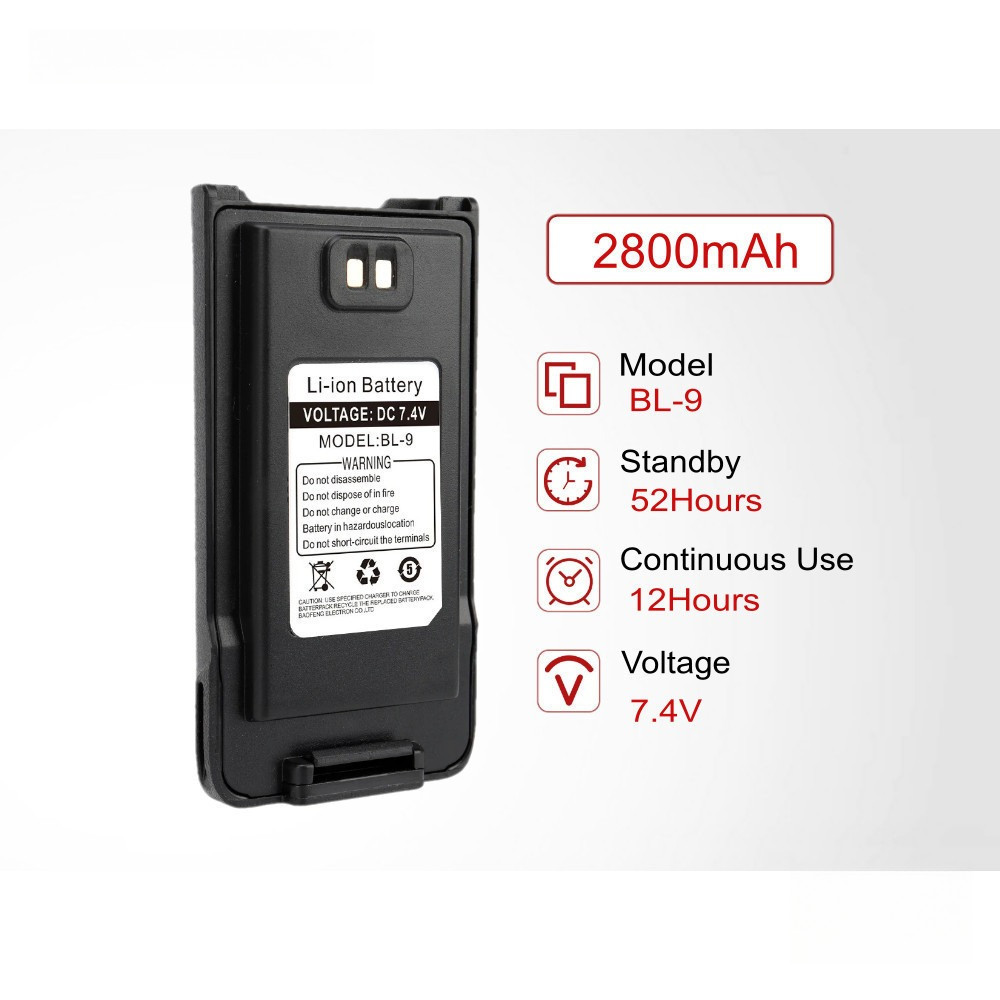 Original UV9R  แบตเตอรี่ 7.4v 2800mAH Li-Ion แบตเตอรี่ สำหรับ BF UV9R Two Way วิทยุ