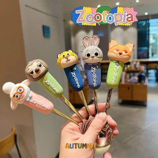 ส่งไว🐰 ซูโทเปีย จูดี้ นิค 304 สแตนเลสช้อนส้อมชุดครัวเรือนโลหะผสมตะเกียบช้อนซุปน่ารักเครื่องครัว