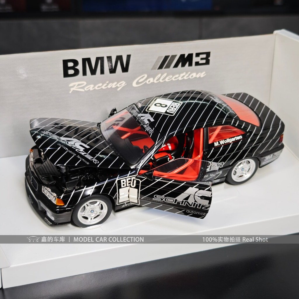 [โมเดลรถขายดี] UT 1: 18 BMW BMW M3 E36 Black Float Alloy Car Model Collection เครื่องประดับของขวัญ
