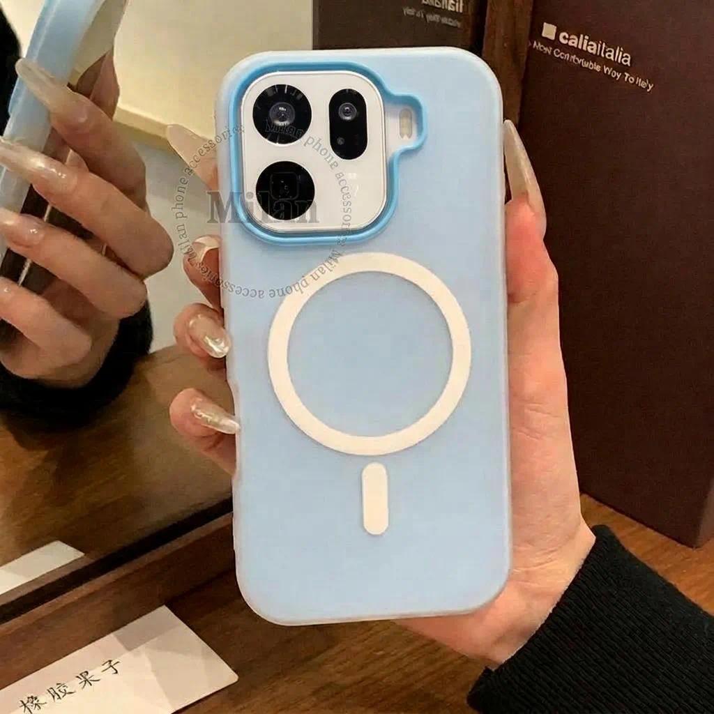 เคสสำหรับ OPPO Find X9 X9s เคส OPPO Find X9 Pro เคสโทรศัพท์แบบเจลลี่แม่เหล็กฝ้า สองชั้น กันกระแทกแบบสองในหนึ่งเดียว