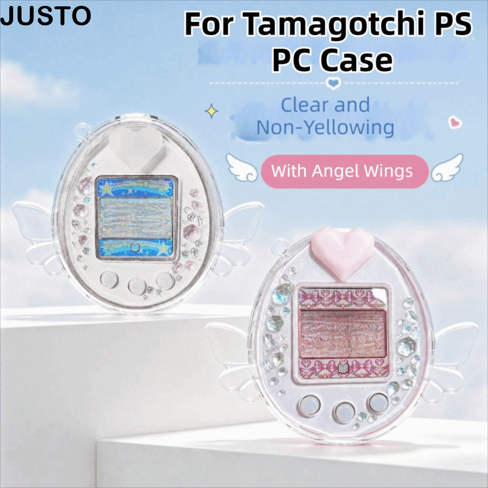 JUSTO Protective , PC กันกระแทก Hard Cover Skin, มีปีก Anti-drop Replacement Shell สําหรับ Tamagotchi PS อุปกรณ์เสริม