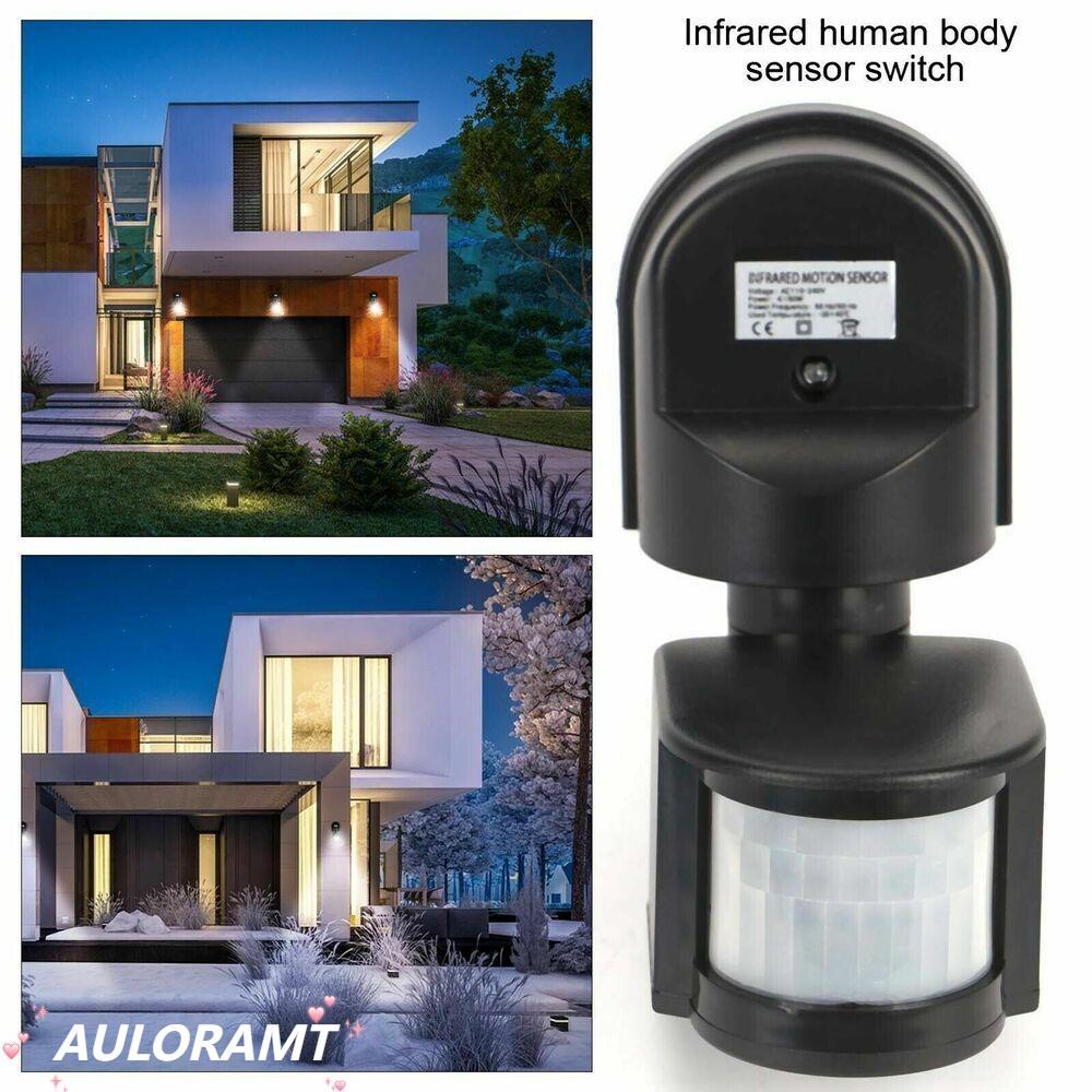 AULORAMT อินฟราเรด PIR กลางแจ้ง LED Light Wall Mount Sensor Light