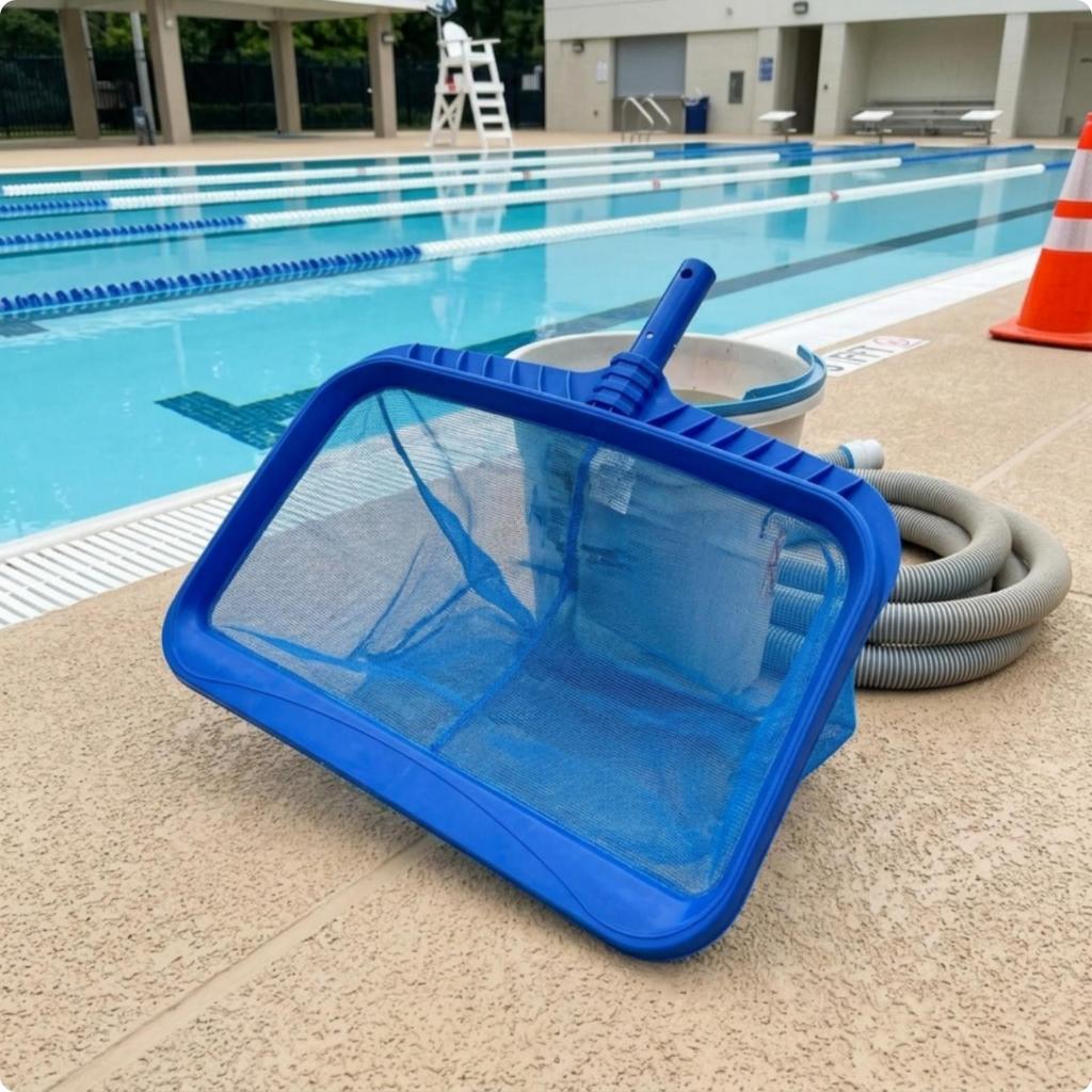 [mibum01eb] ตาข่ายทําความสะอาดสระว่ายน้ําเสริมหัวสระว่ายน้ํา Skimmer Net Molded Ribbing Handle Socke