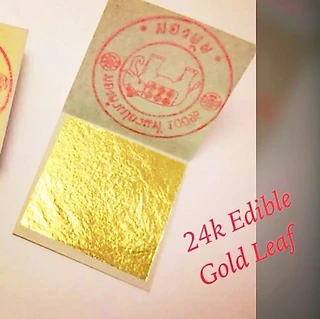 🔥🔥ทองคำเปลวแท้ 100% ตราช้าง อย่างดี100 แผ่น 3x3 ซม ทำสปาหน้าด้วยทองคำ ทานได้ ส่งไว ทองเปลวแท้ สินค้าราคาโรงงาน