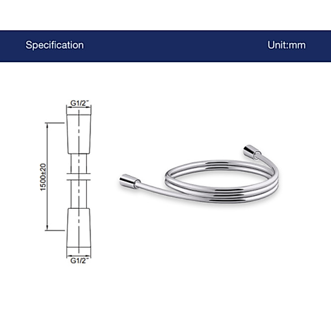 KOHLER Shower hose สายฝักบัวสายอ่อนแบบเรียบ ยาว 1.5 เมตร รูปที่ 6