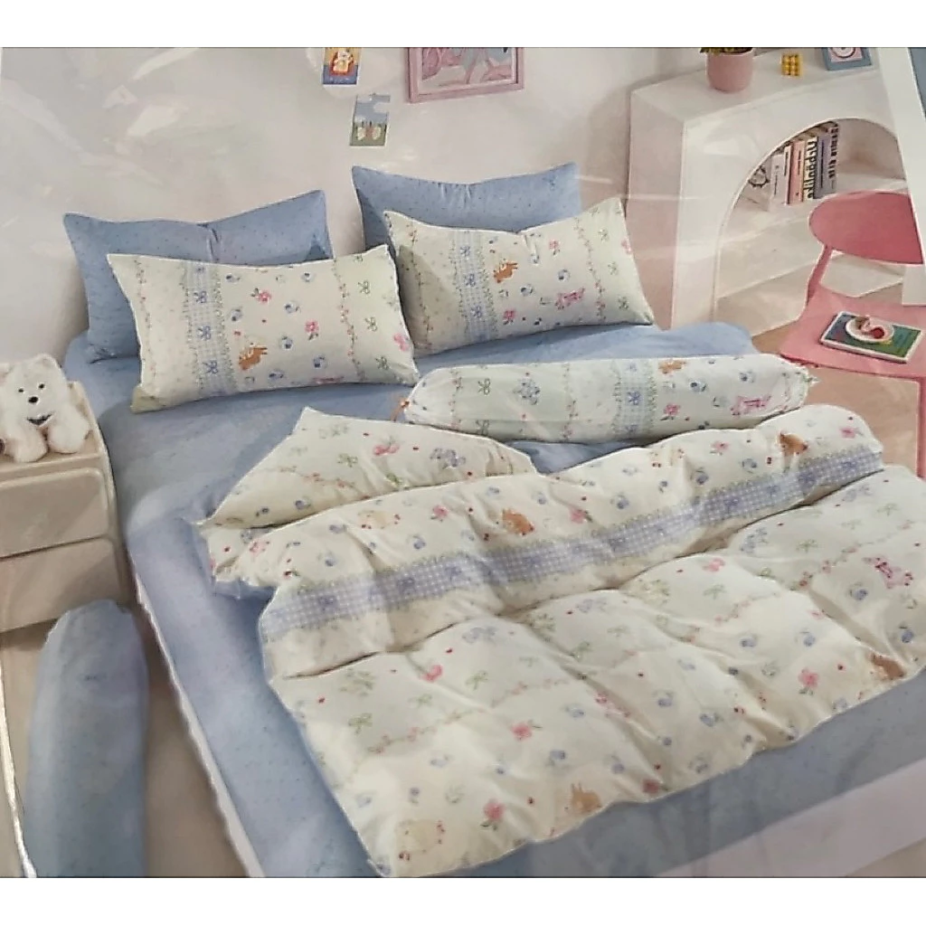 Sweetdream_by Nakin - ผ้าปูที่นอนคุมโทน สีขาว ✨ครบชุด 6 ชิ้น มีทุกขนาด3-6ฟุต พร้อมส่ง🎆 thumbnail 10