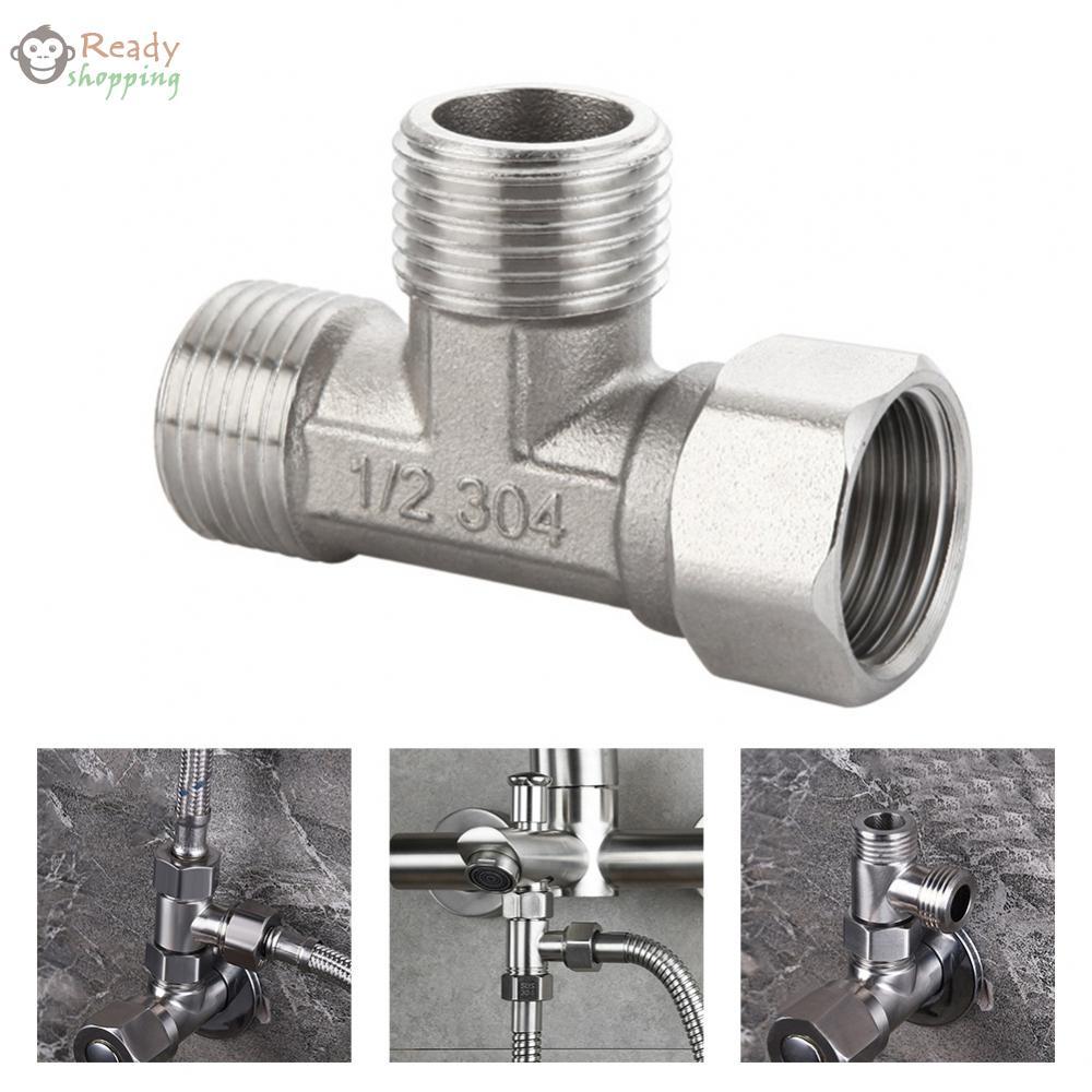 Sturdy Silver T Adapter with International 1/2 Interface Plumbing Solution