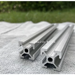 (1m+) อลูมิเนียมโปรไฟล์ T-Nut / T-Slot 20x20 mm สีเงิน Aluminium Profile 2020 โครงริกงานประกอบ DIY