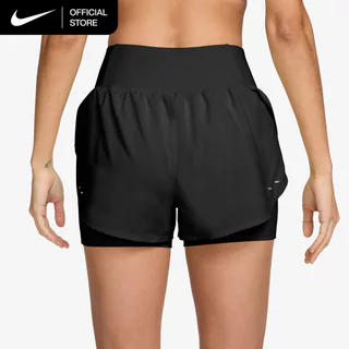 Nike Dri-FIT Women's Flow High-Waisted 2-in-1 Running Shorts - Black [IF1498-010]