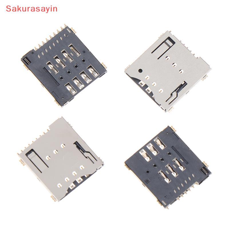{Sakurasayin} 2 ชิ้น MUP-C792 Micro Sim Card Connector Patch Self-piercing 6+1P สล็อตซิมการ์ด Soet ใ