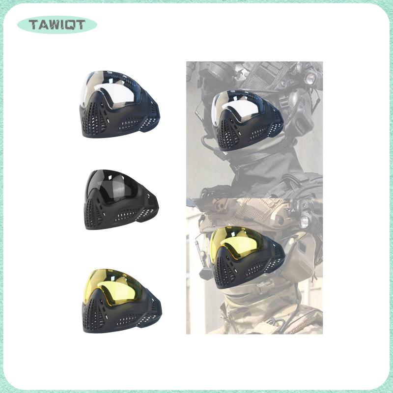 [tawiqt.th] อุปกรณ์หน้ากาก PC กลางแจ้งหน้ากากใบหน้ากันลมอุปกรณ์ป้องกันสําหรับกีฬากลางแจ้งฮาโลวีน CS เกมผู้ชายผู้หญิง