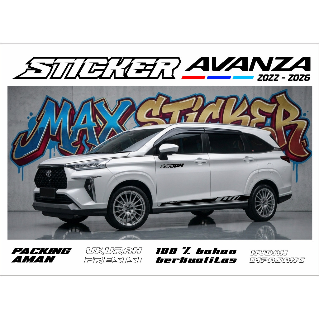 ใหม่ล่าสุด 2022 2026 AVANZA FENIA VELOZ SIDE CAR BODY LIST สติ๊กเกอร์ตัดสติ๊กเกอร์