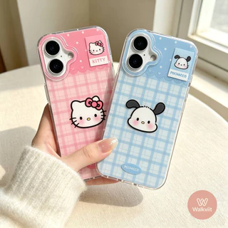 เคส IMD ลายตารางพาสเทล ซานริโอ้ น่ารักมากๆ สำหรับ OPPO Reno 11F 16F 13 15F 16 5 12F 14 6z 14F 8T 11F 10 11 13F 6 5F 5z