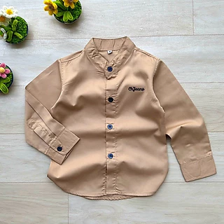 เสื้อเชิ้ตเด็กแขนยาวคอจีน พร้อมส่ง