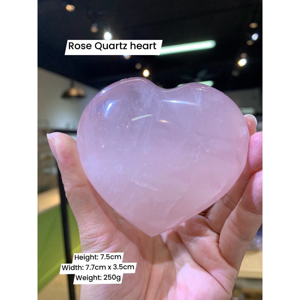 40% ️ ระดับ一福利 ‍ Myr265 ️ ️ ️ now rm168only 7.7cm 天然粉爱คริสตัล Rose Quartz Heartz 人水