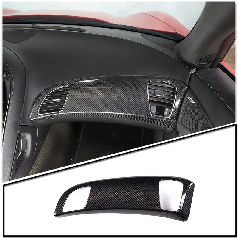 คาร์บอนไฟเบอร์รถ Dashboard Co-pilot Air Outlet แผง Trim สําหรับ Chevrolet Corvette C7 2014-2019 ภายใ