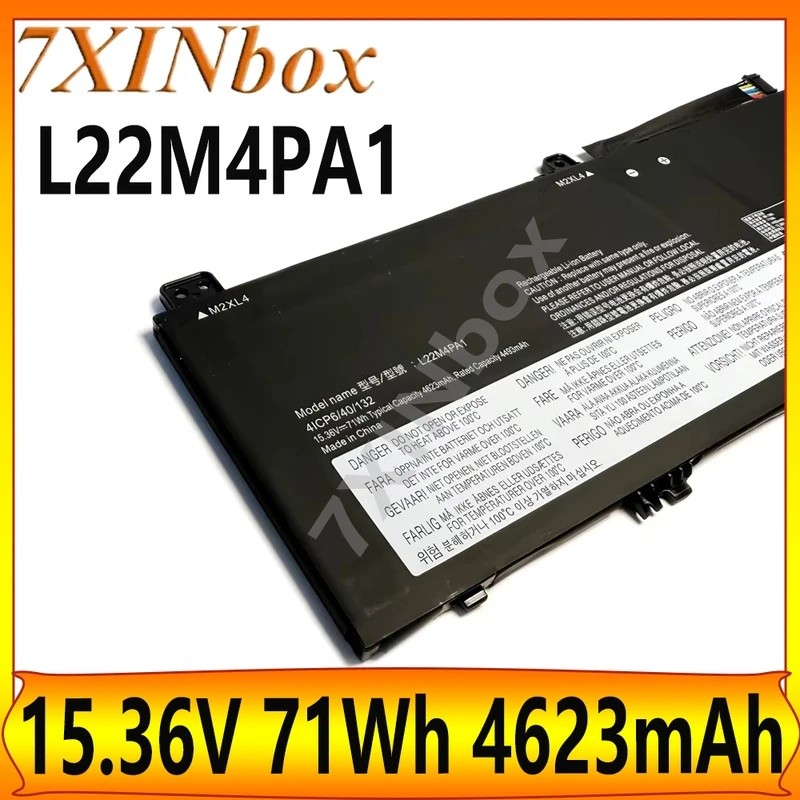 7XINbox L22M4PA1 L22D4PA1 15.36V 71Wh 4623mAh แบตเตอรี่สําหรับ Lenovo โยคะ 7-14ARP8 IRL8 7-16ARP8 7 