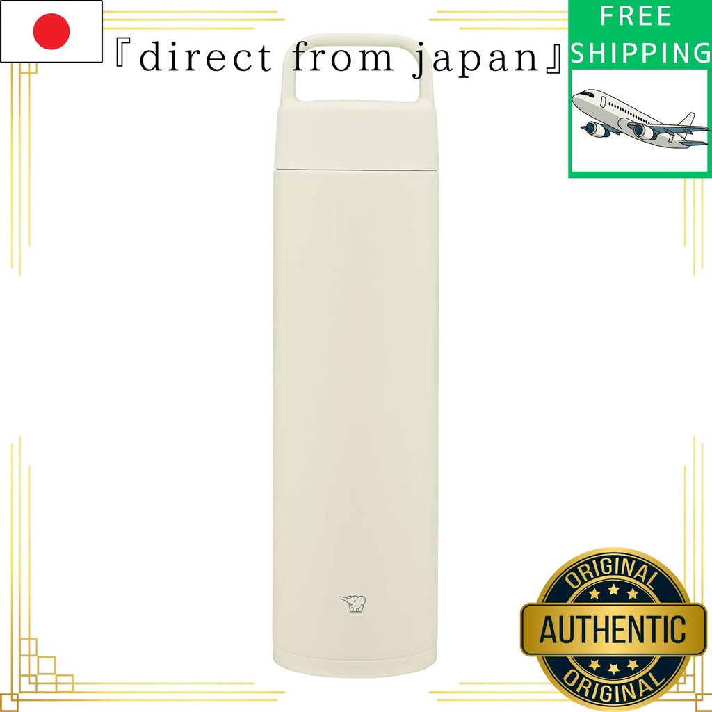 【DIRECT FROM JAPAN】Zojirushi Water Bottle Stainless Steel Mug SM-RS65-WZ 650ml Ecru Handle Type Dish