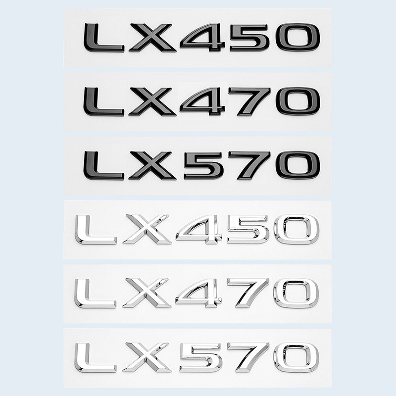 เหมาะสําหรับ Lexus Lexus Car Logo LX570 LX470 LX450 Displacement Logo ด้านหลังหางโลโก้รถสติกเกอร์