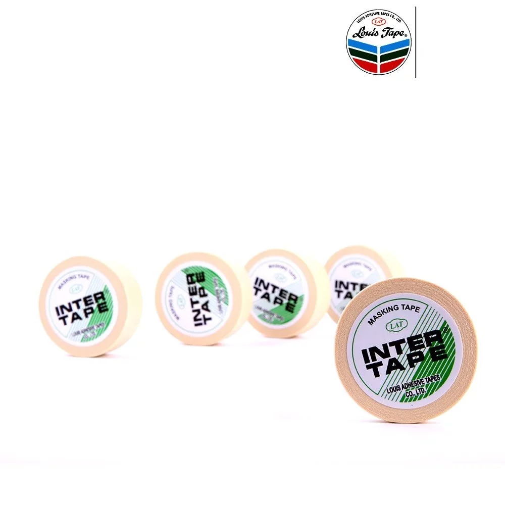 *** 1 ม้วน*** เทปย่นพ่นสี INTER TAPE เทปกระดาษกาวย่น 3/4 นิ้ว x 10 หลา (แกนเล็ก) bonus