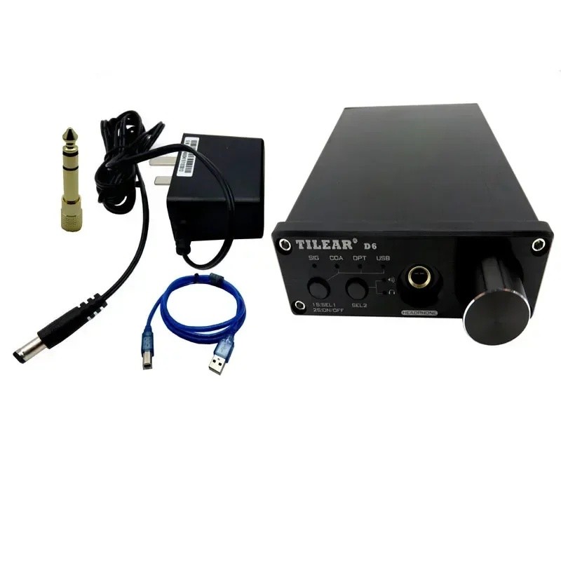 ใหม่ DAC-D6 Dual ES9038Q2M เสียง USB Optical Coaxial DSD ถอดรหัส DAC Converter 192KHz ถอดรหัส TPA612