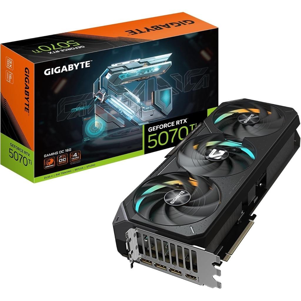 Gigabyte GeForce RTX 5070 Ti Gaming OC 16G กราฟิกการ์ด - 16GB GDDR7, 256 บิต, PCI-E 5.0, 2588 MHz Co