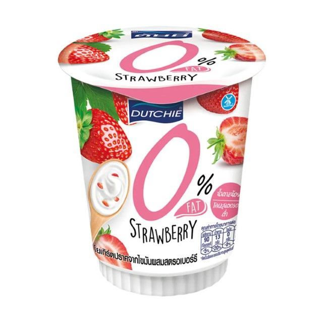 ดัชชี่ โยเกิร์ตไขมัน0%สตรอว์เบอร์รี Dutchie 0% Fat Strawberry 125g.