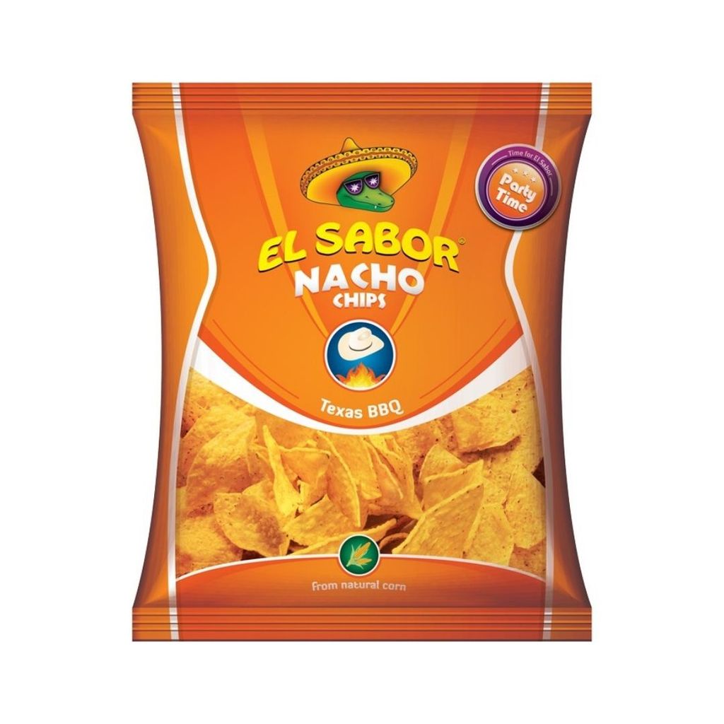เอลซาบอล ข้าวโพดแผ่นรสบาร์บีคิว Elsabor Nacho Chips BBQ 225g.