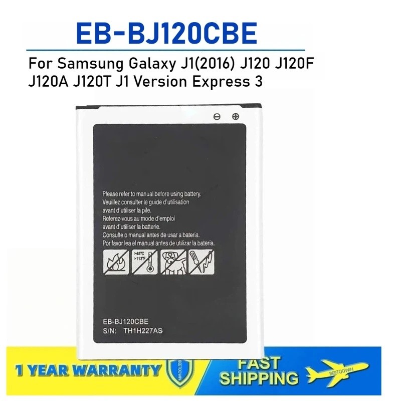 สําหรับ Samsung Galaxy J1(2016) J120 J120F J120A J120T J1 รุ่น Express 3 2050mAh EB BJ120CBE EB-BJ12