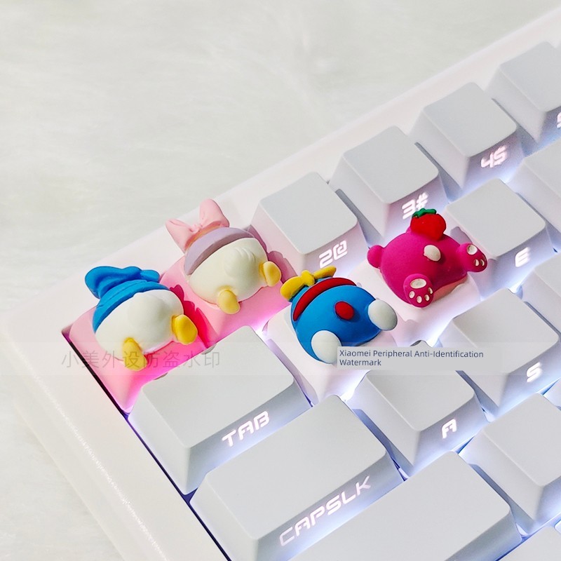 cherry mx keycaps keycaps custom keycap anime แกนข้ามเดียวสาวการ์ตูนสามมิติปุ่มกดที่ไม่ซ้ํา