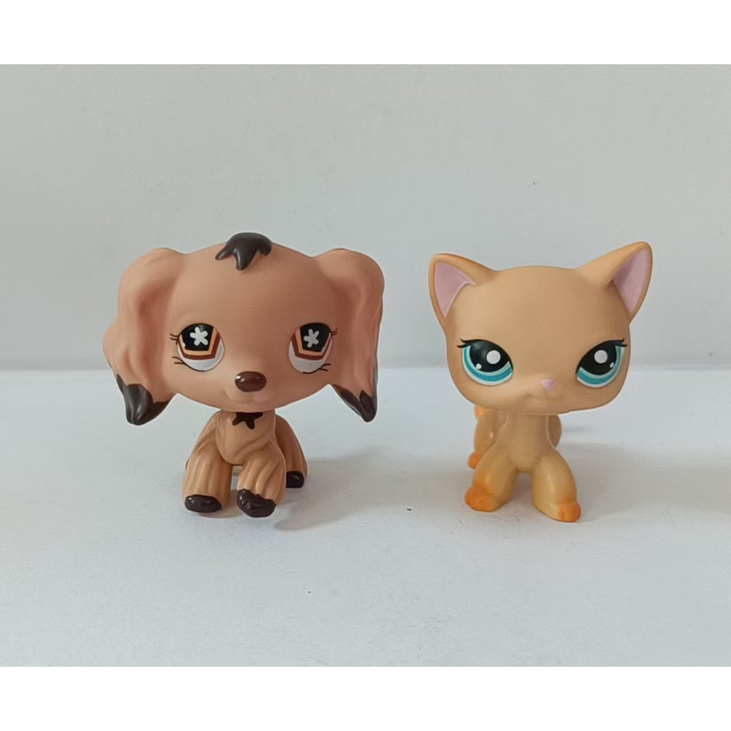 2 ชิ้น/ล็อต LPS รูปแมวสุนัข #339#575  Littlest Pet Shop ของเล่น
