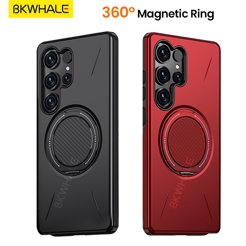 SAMSUNG BKWHALE 360 Magnetic MatteสําหรับSamsung S26 S25 S24 S23 Ultra Plus + FE A57 A56 A55 A37 A36 A35 A27 A26 A25 A17 A16 A15 A07 A06 5Gแหวนกันกระแทก