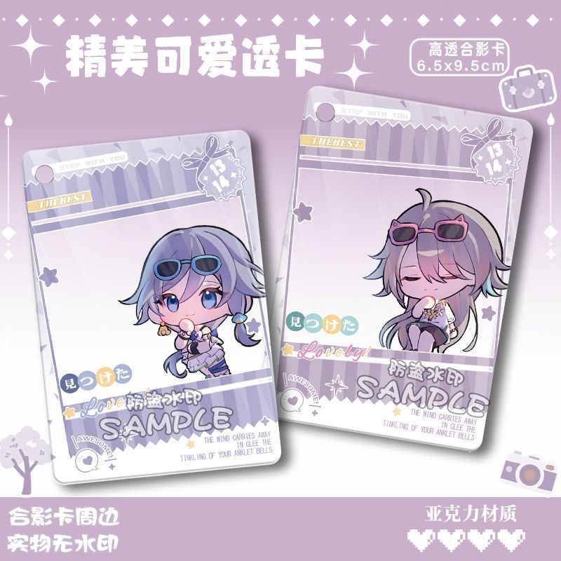 อะคริลิคการ์ดโปร่งใส Doujin Alicia Bronia Fuhua Eden ภาพถ่ายผ่านการ์ดปวดกระเป๋าจี้