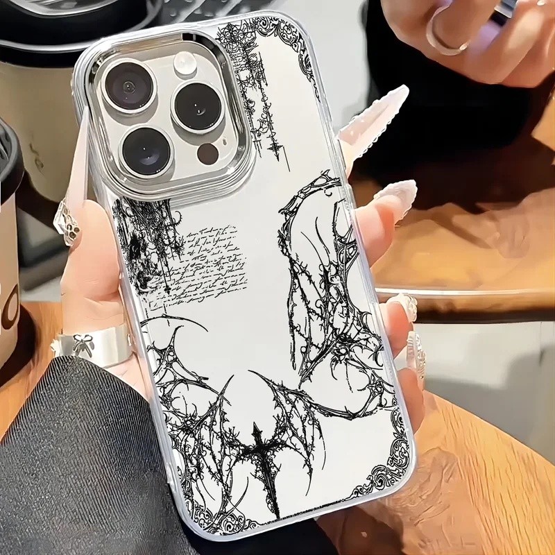 Retro Gothic สไตล์ Y2K เคสโทรศัพท์สําหรับ Samsung Galaxy S25 S24 S23 S22 S21 S20 Note20 FE Ultra Edg