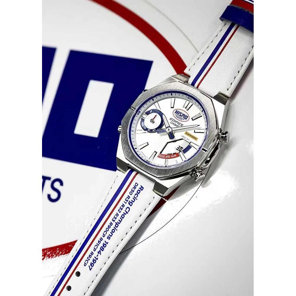 เหมาะสําหรับ Edifice ECB-S10NIS-7A "NISMO NISSAN" สายหนังอะนาล็อกดิจิตอลสมาร์ทวอท์ชสําหรับผู้ชาย Ori