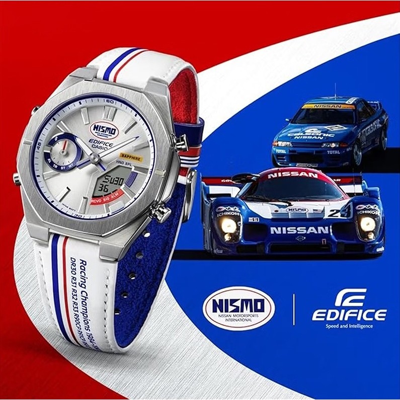 เหมาะสําหรับ Edifice ECB-S10NIS-7A Silver สายสแตนเลส 50 เมตรควอตซ์นาฬิกาผู้ชาย f547