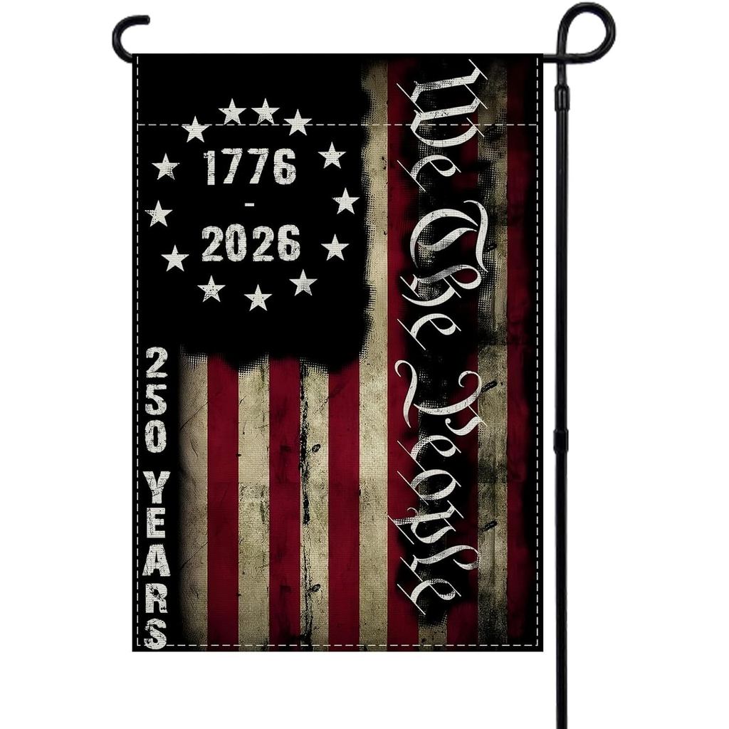 250th Anniversary USA Garden Flag 1776-2026 250 Years of Birthday America Decor 4th of July Fourth o