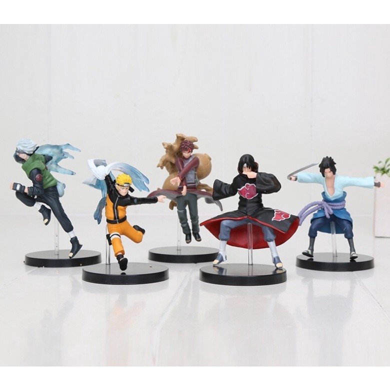 5 ชิ้น/เซ็ต Naruto Uchiha Sasuke Kakashi Uchiha Itachi Gaara Pvc ญี่ปุ่น Action Figure ของเล่น