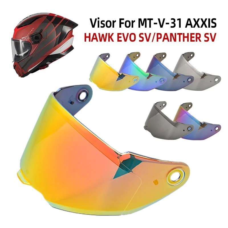 Visor สําหรับ MT-V-31 AXXIS HAWK EVO SV PANTHER SV หมวกกันน็อครถจักรยานยนต์เลนส์กระจก Anti-UV S
