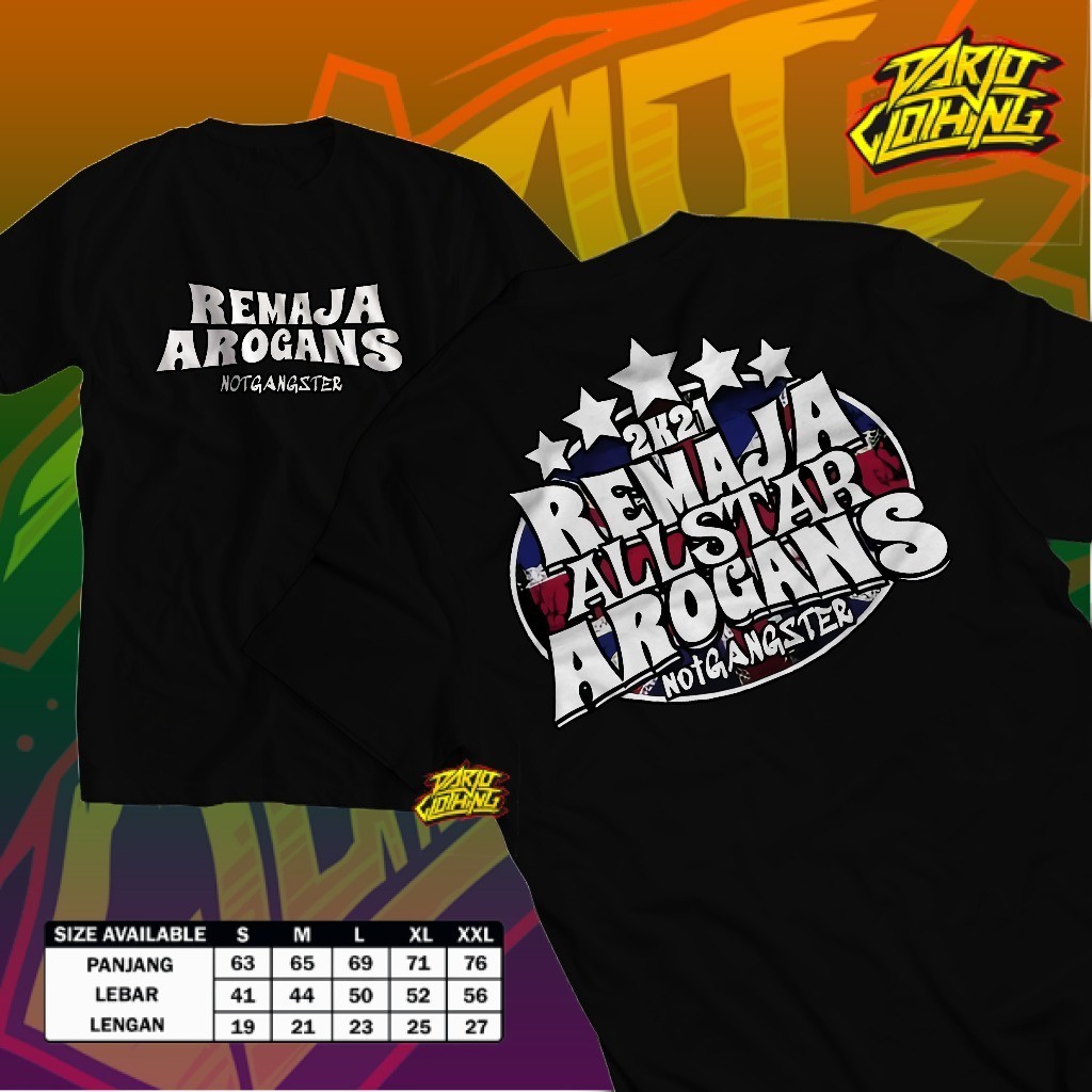 All Star Arogans Not Gangster Cotton Combed 30s Teen T-Shirt