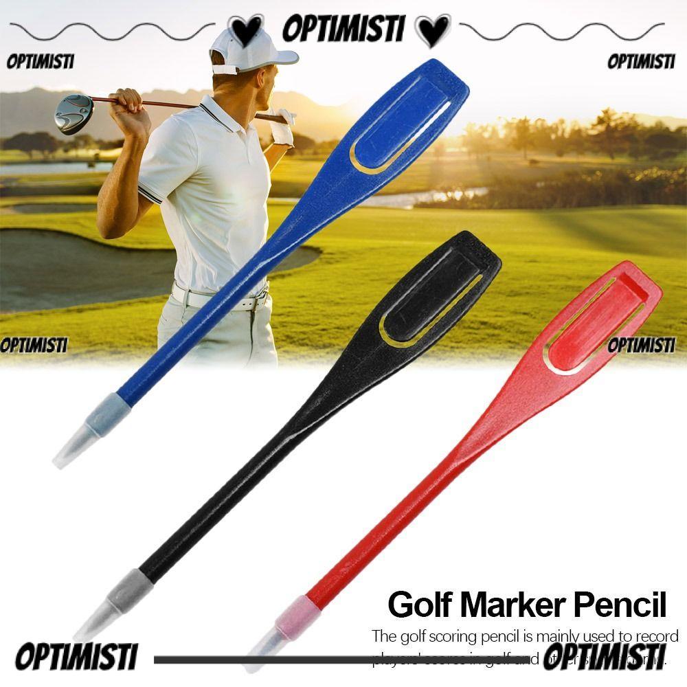 OPTIMISTI8E 20 ชิ้น Golf Score ปากกาพลาสติก Scorer เครื่องมืออุปกรณ์เสริมกอล์ฟบันทึก Score