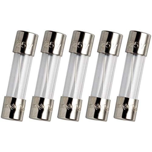 Bussmann GMA-3.15A 3.15 Amp Glass Fast Acting Cartridge Fuse, 125V UL Listed, 5-Pack