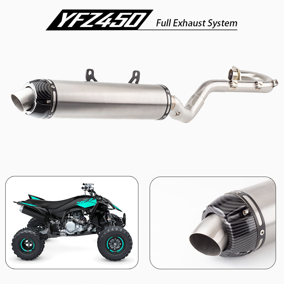 รถจักรยานยนต์ ATV ท่อไอเสีย Fit สําหรับ YAMAHA YFZ450R YFZ450X YFZ450RSE YFZ450REL YFZ450XSE 2009-20
