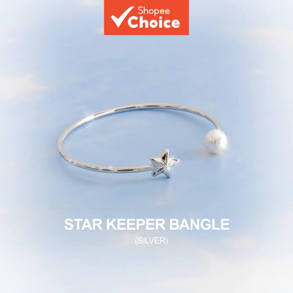 กําไลข้อมือโลหะผสมเคลือบ Rhinestone Minimalist Statement Star & Cobra Design