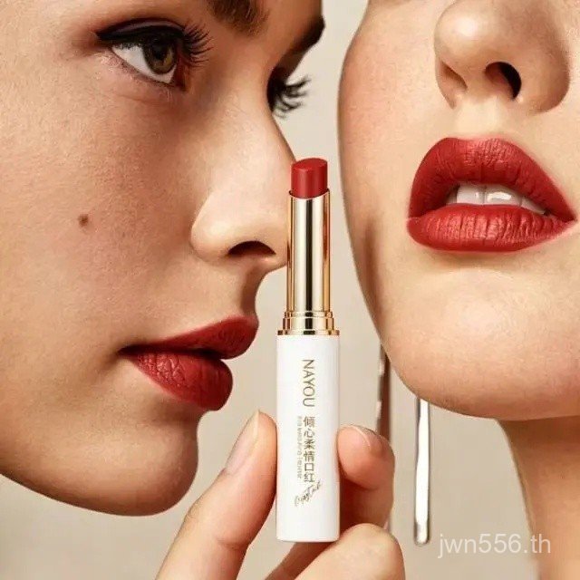 NAYOU Smooth Matte Lipstick Long Lasting Non-smudging Non-fading ราคาถูกสําหรับนักเรียน Non-Drying L