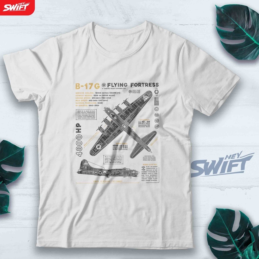 B - 17G Flying Fortress Military Shirt | สีดำ ฝ้าย 100%