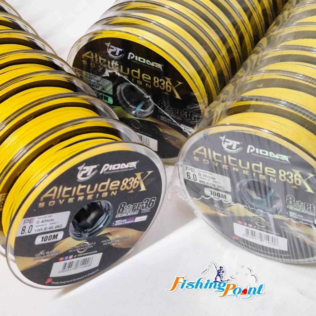 PIONEER Altitude 836X SOVEREIGN สาย PE ถัก 8 ใยญี่ปุ่น IZANAS 100% สายสลับสี Multi Colour แบ่งขาย 100M-1200M