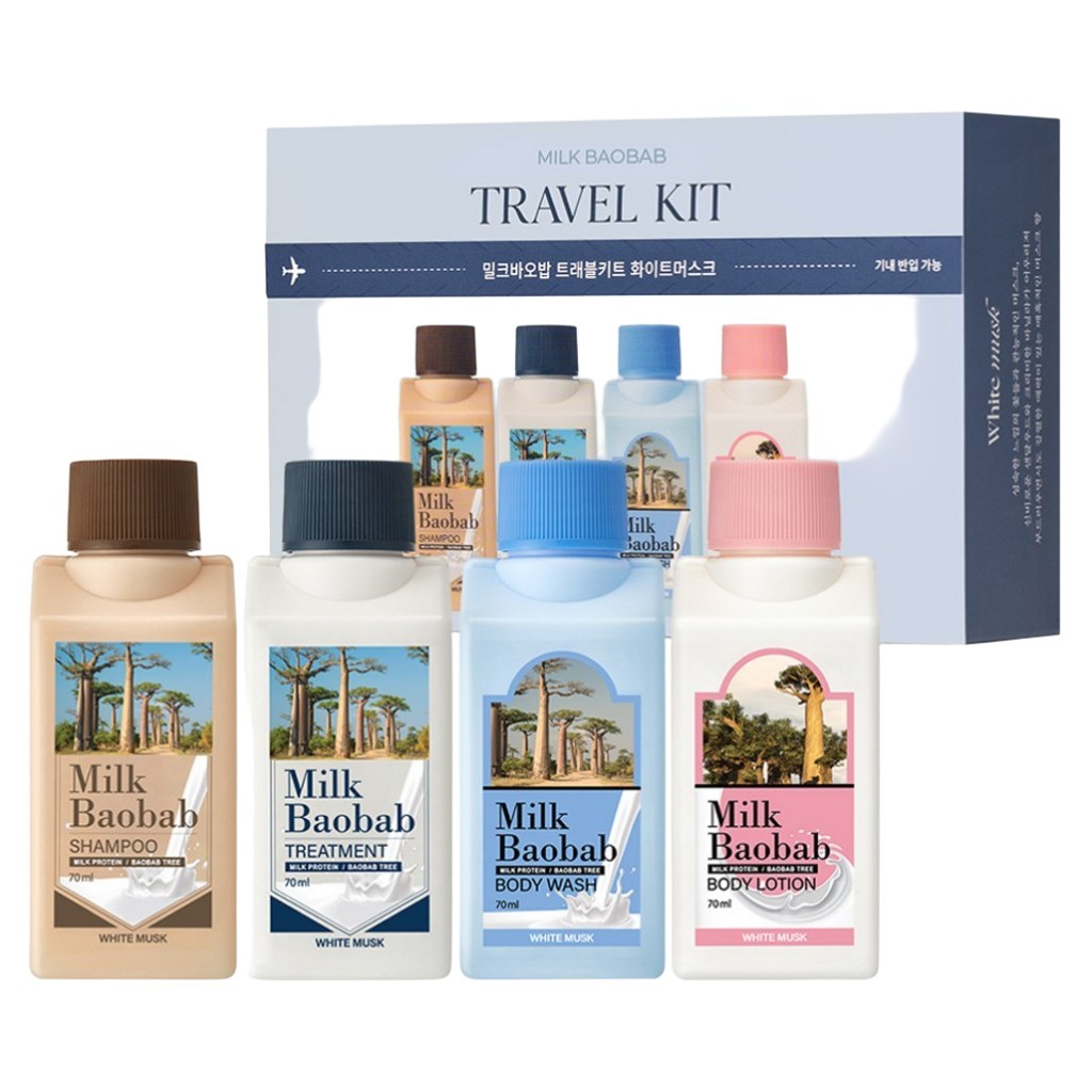 [baobbed] Travel Kit, White Musk, Set 4 l Travel Setl White Musk ScentK-Beauty